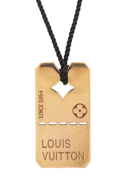 louis vuitton dog tag necklace|louis vuitton necklace.